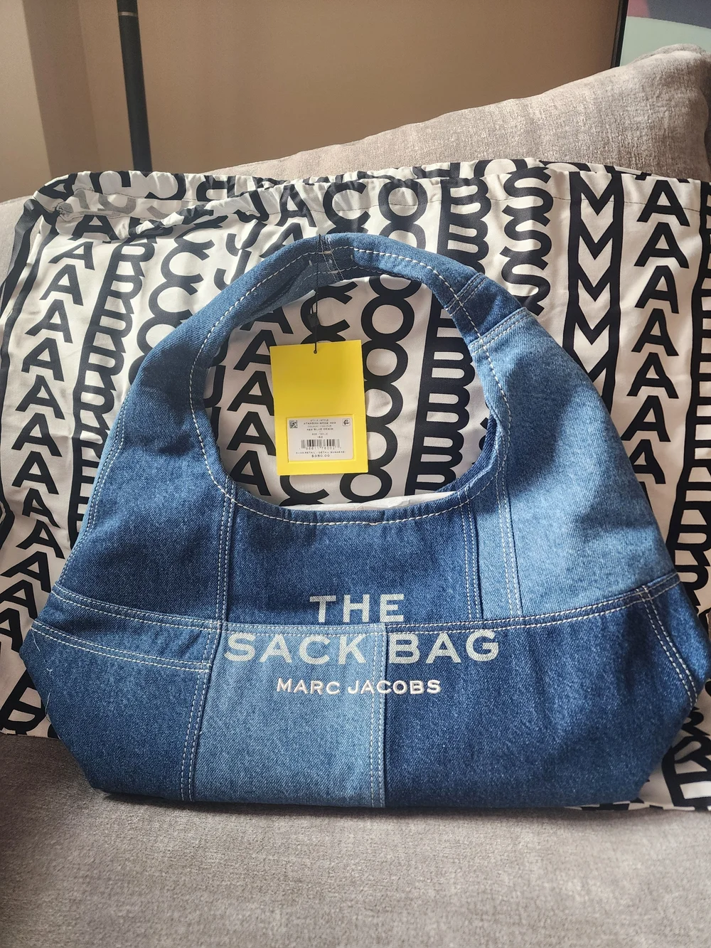 Marc Jacobs Denim Blue The Sack Bag Hobo - Picture 1 of 2